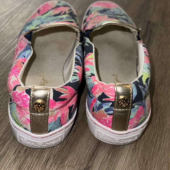 Lilly Pulitzer Julie Sneaker Tropical Flower Slip on Sneaker Shoe Size-8 - Picture 2 of 6